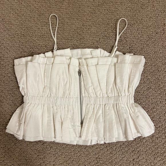 Endless Rose White Ruffle Top - Picture 3 of 3